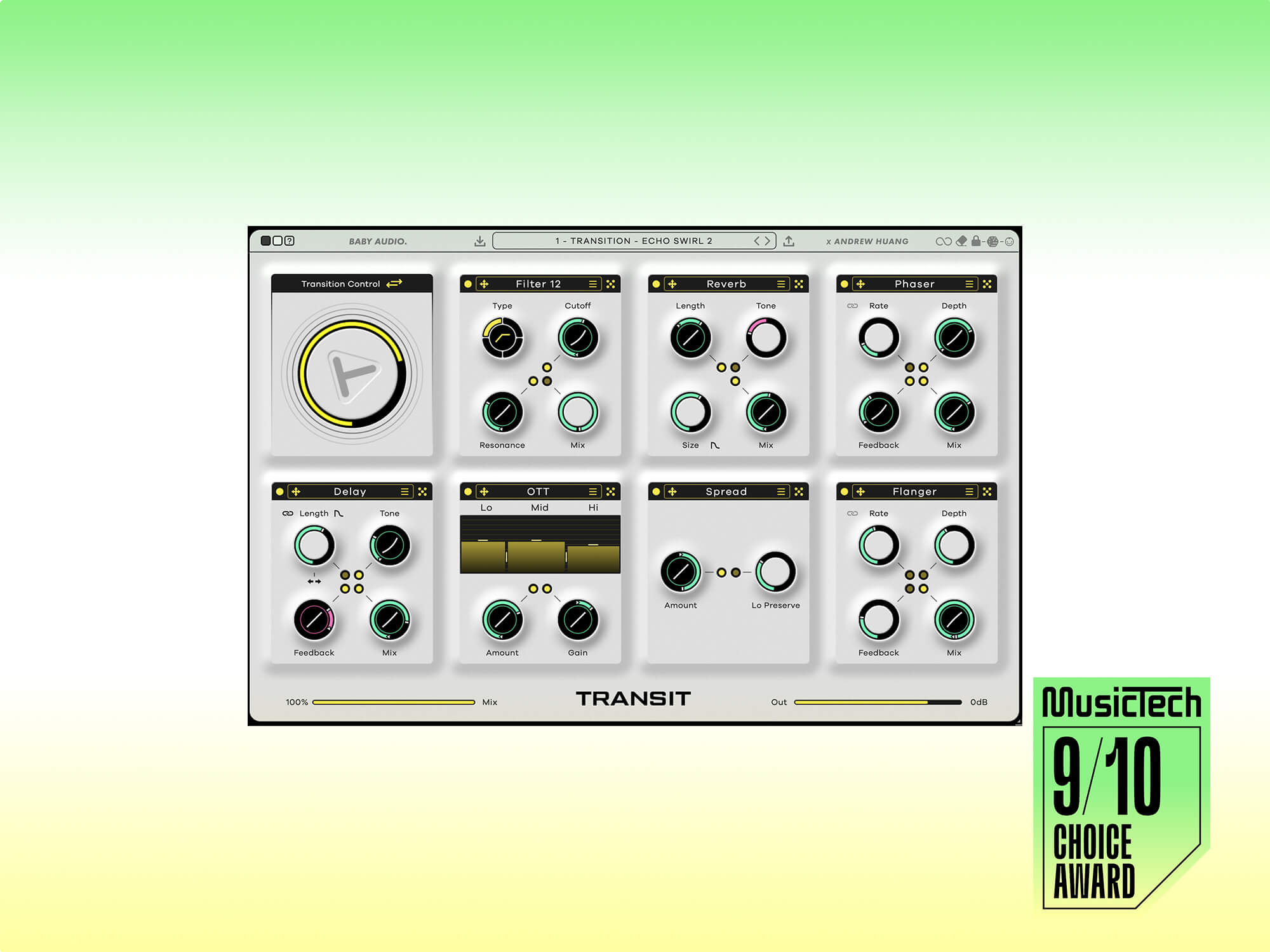 Baby Audio Transit main GUI