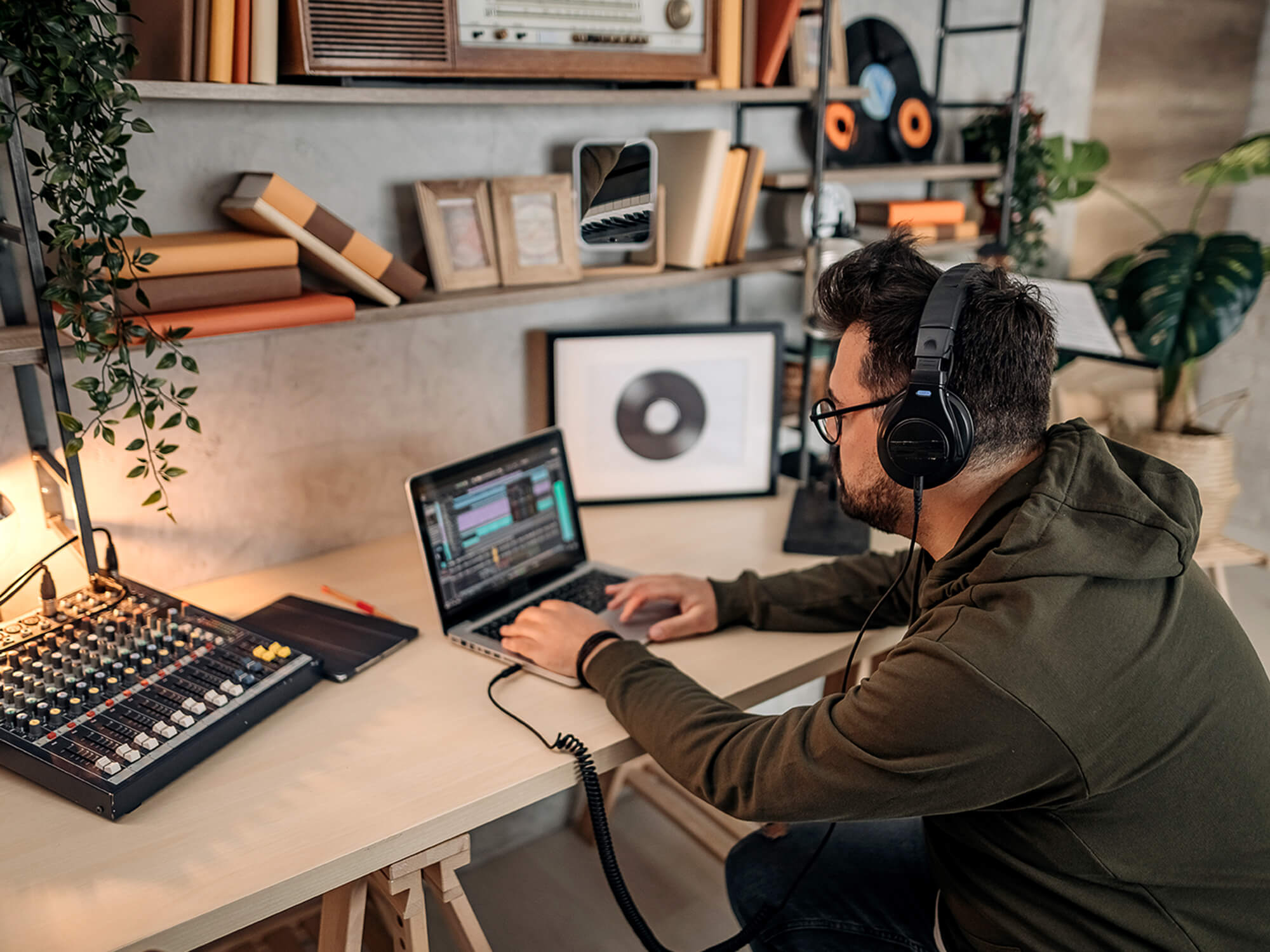 Music composer working in studio by StefaNikolic/Getty Images