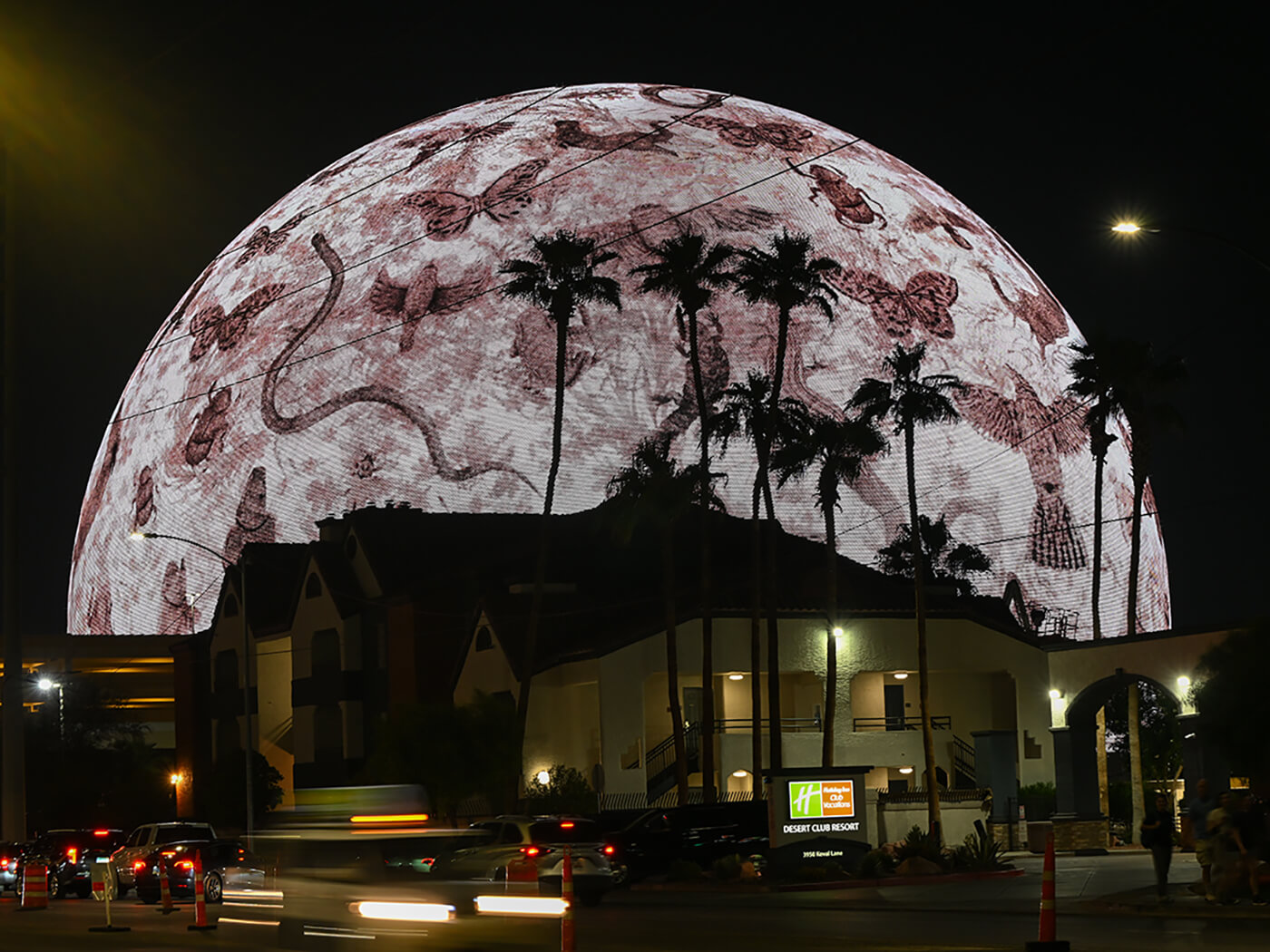 The Sphere in Las Vegas during the opening night of U2: UV Achtung Baby Live at the Sphere on September 29, 2023, photo by Tayfun Coskun/Anadolu Agency via Getty Images