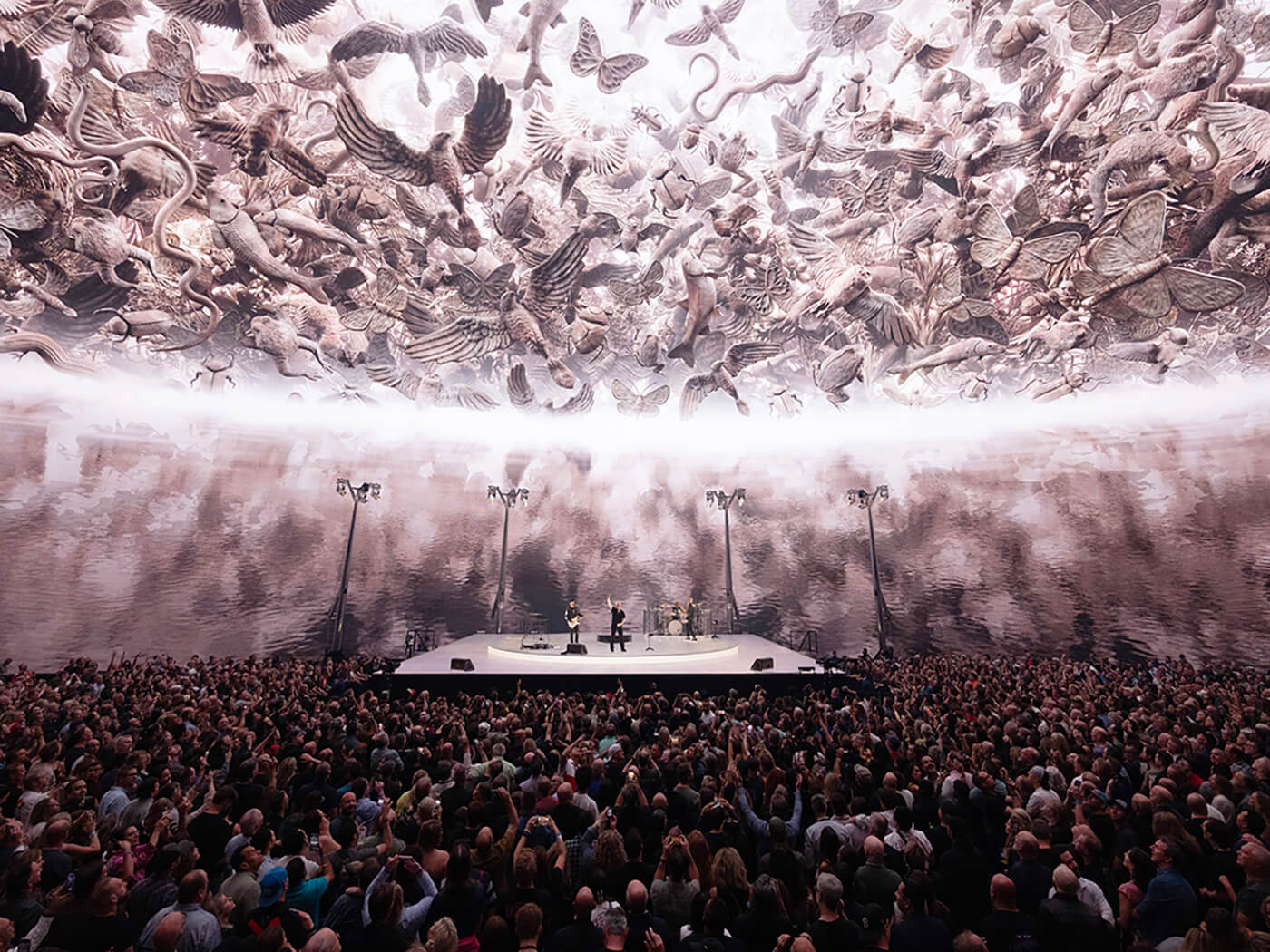 U2 performing at the Sphere in Las Vegas on September 30, 2023, photo by Kevin Mazur/Getty Images for Live Nation